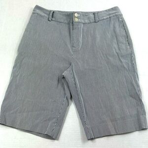Ralph Lauren Blue and White Pinstripe Bermuda Shorts, 10P